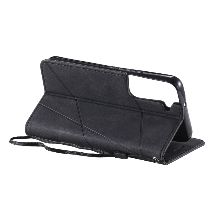 For Samsung Galaxy S22+ 5G Skin Feel Splicing Horizontal Flip Leather Phone Case