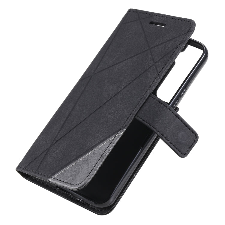 For Samsung Galaxy S22+ 5G Skin Feel Splicing Horizontal Flip Leather Phone Case