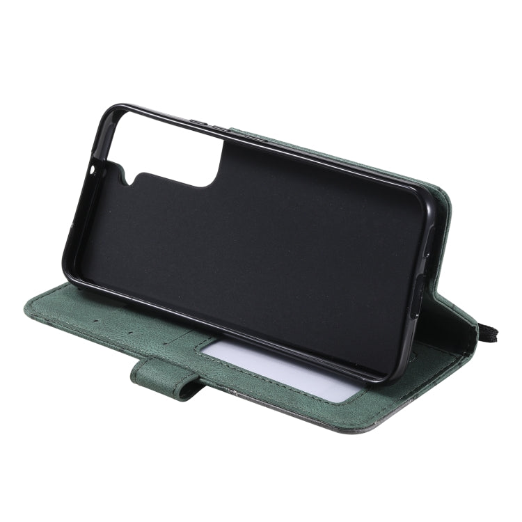 For Samsung Galaxy S22+ 5G Skin Feel Splicing Horizontal Flip Leather Phone Case
