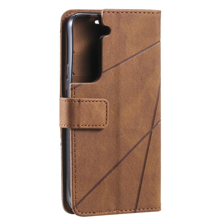 For Samsung Galaxy S22+ 5G Skin Feel Splicing Horizontal Flip Leather Phone Case