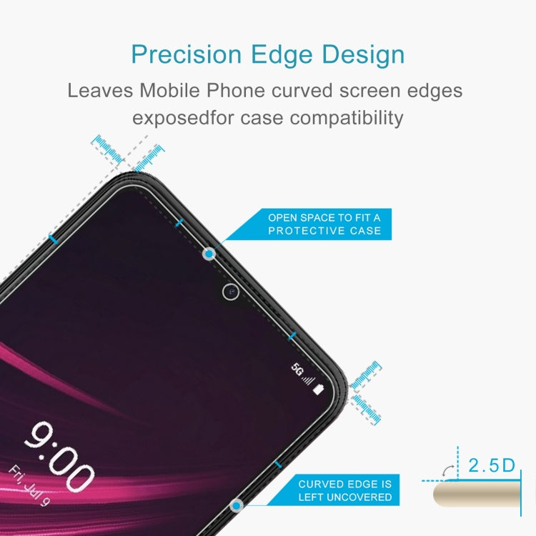 10 PCS 0.26mm 9H 2.5D Tempered Glass Film For T-Mobile REVVL V+ 5G