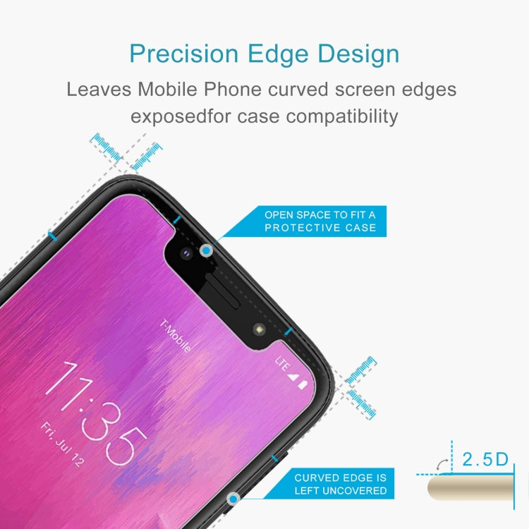 10 PCS 0.26mm 9H 2.5D Tempered Glass Film For T-Mobile Revvlry