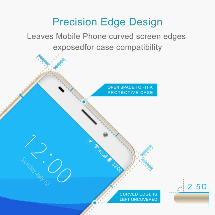 10 PCS 0.26mm 9H 2.5D Tempered Glass Film For Umidigi G