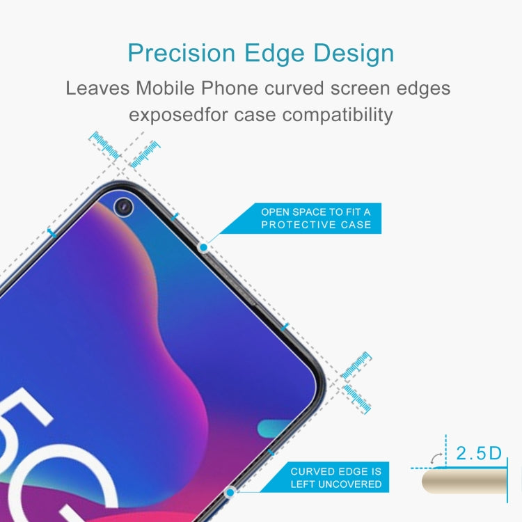 10 PCS 0.26mm 9H 2.5D Tempered Glass Film For ZTE Axon 11 SE 5G