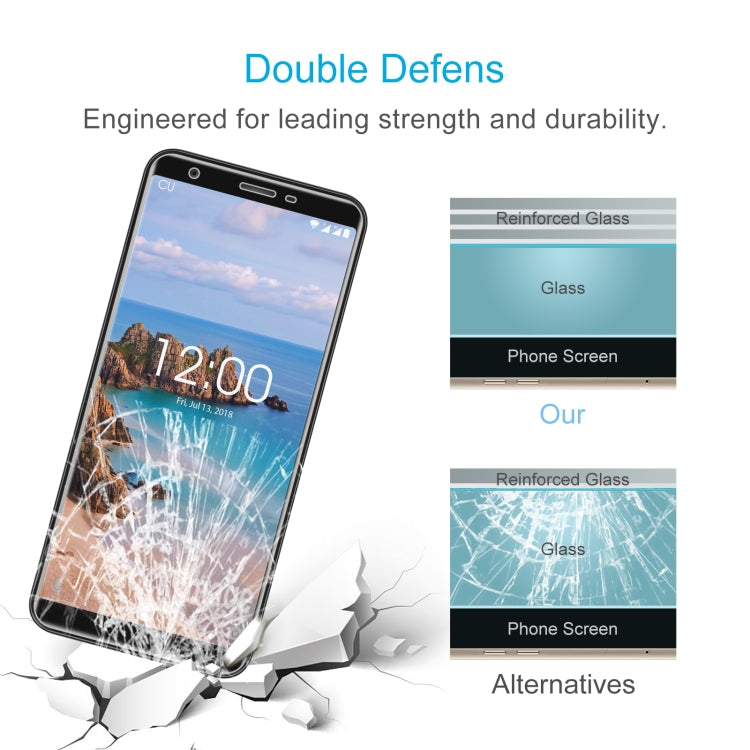 50 PCS 0.26mm 9H 2.5D Tempered Glass Film For Oukitel C11 Pro