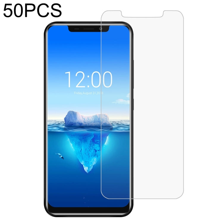 50 PCS 0.26mm 9H 2.5D Tempered Glass Film For Oukitel C12 Pro