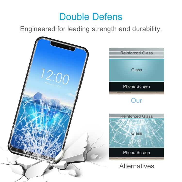 50 PCS 0.26mm 9H 2.5D Tempered Glass Film For Oukitel C12 Pro