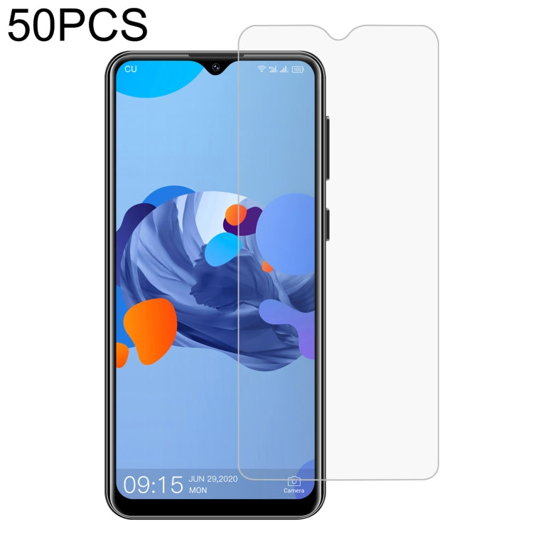 50 PCS 0.26mm 9H 2.5D Tempered Glass Film For Oukitel C19