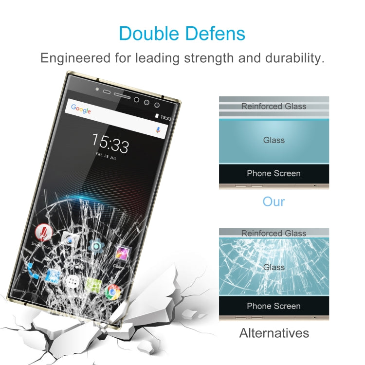 50 PCS 0.26mm 9H 2.5D Tempered Glass Film For Oukitel K3