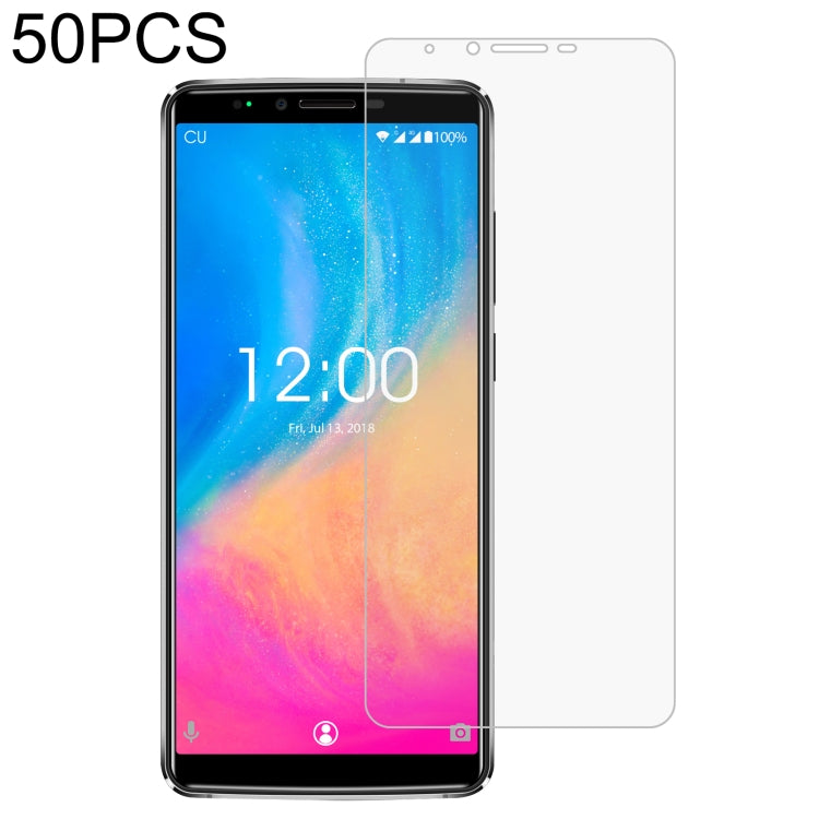 50 PCS 0.26mm 9H 2.5D Tempered Glass Film For Oukitel K8