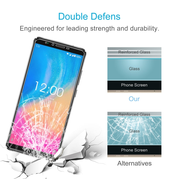 50 PCS 0.26mm 9H 2.5D Tempered Glass Film For Oukitel K8