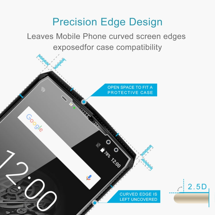 50 PCS 0.26mm 9H 2.5D Tempered Glass Film For Oukitel K10