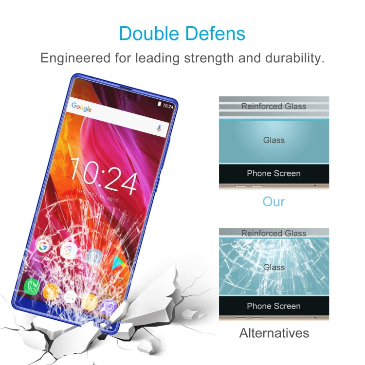 50 PCS 0.26mm 9H 2.5D Tempered Glass Film For Oukitel MIX 2