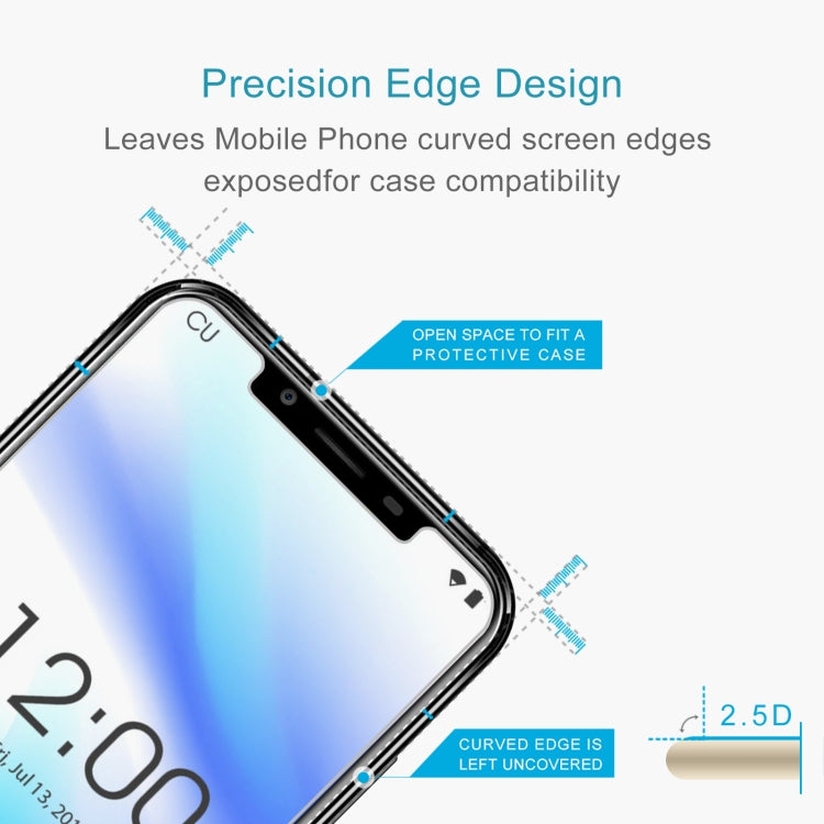 50 PCS 0.26mm 9H 2.5D Tempered Glass Film For Oukitel U18