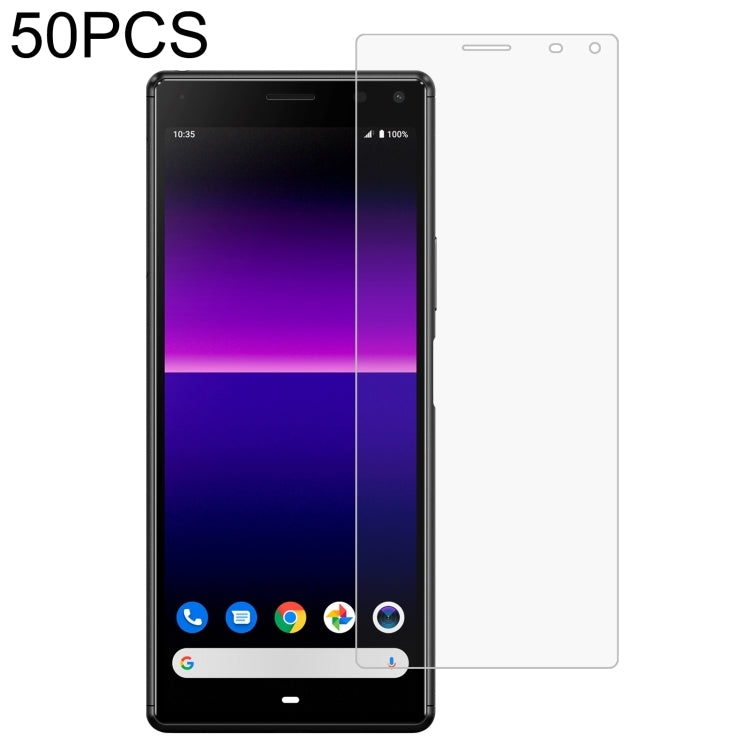 50 PCS 0.26mm 9H 2.5D Tempered Glass Film For Sony Xperia 8 Lite