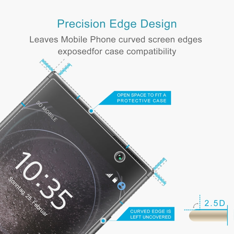 50 PCS 0.26mm 9H 2.5D Tempered Glass Film For Sony Xperia XA2