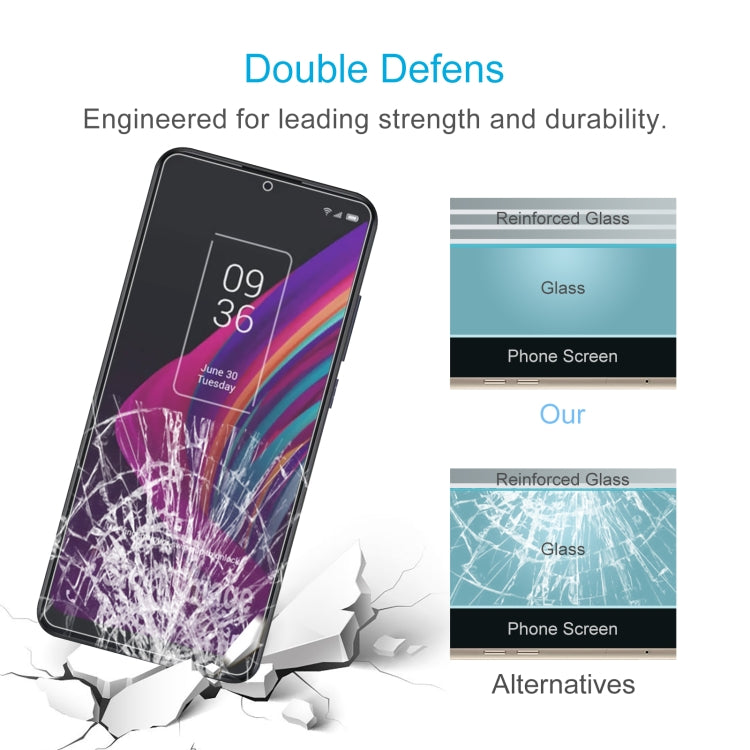 50 PCS 0.26mm 9H 2.5D Tempered Glass Film For TCL 10 SE