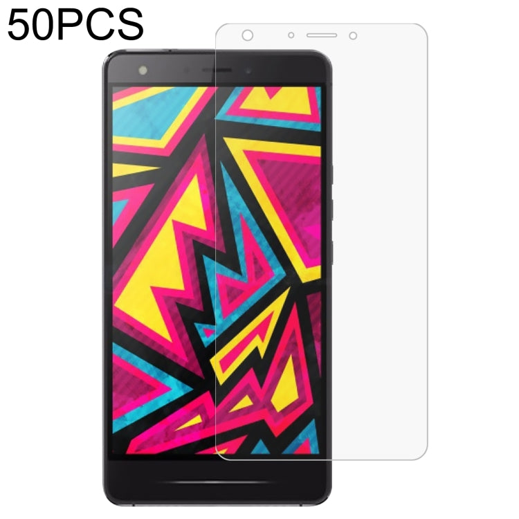 50 PCS 0.26mm 9H 2.5D Tempered Glass Film For Tecno Boom J8