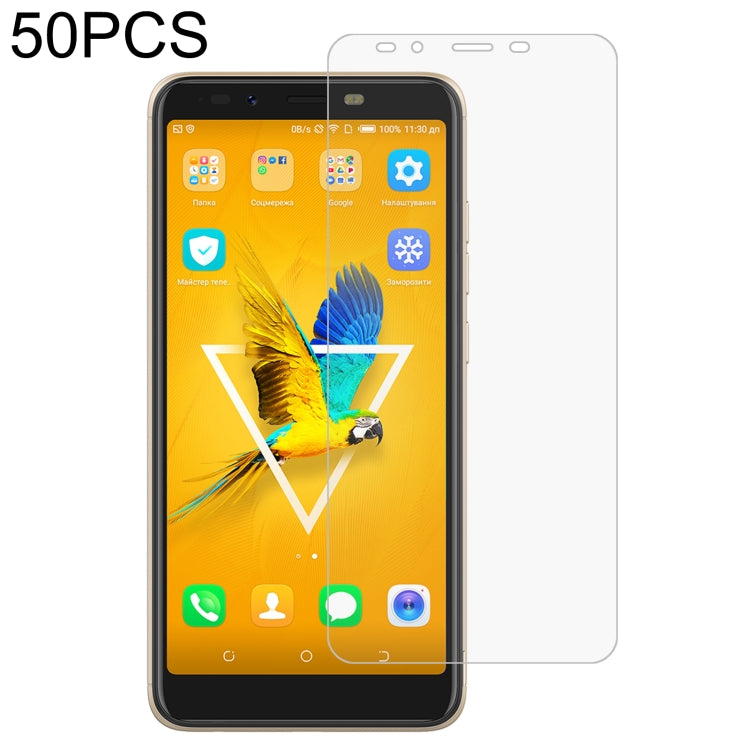 50 PCS 0.26mm 9H 2.5D Tempered Glass Film For Tecno POP 1s Pro