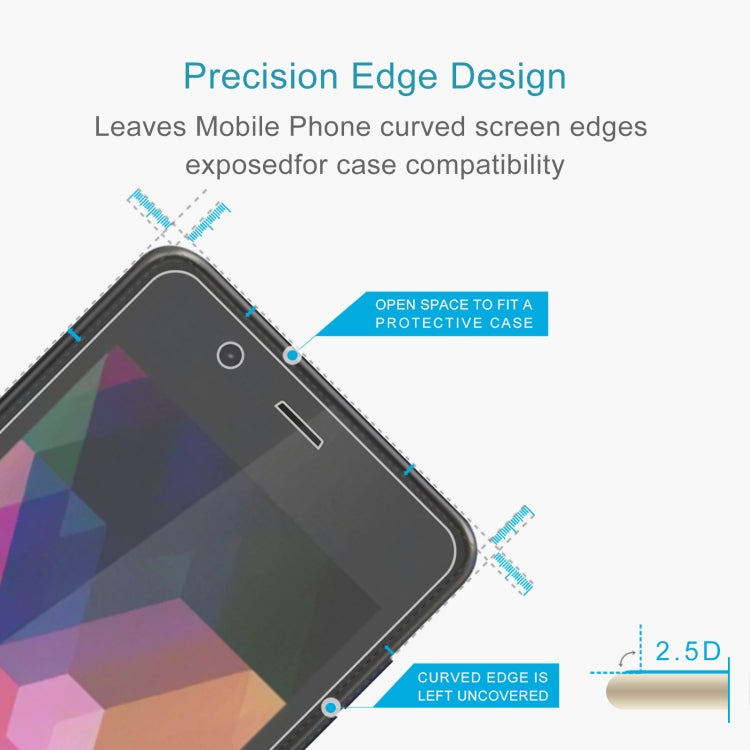 50 PCS 0.26mm 9H 2.5D Tempered Glass Film For Tecno S2