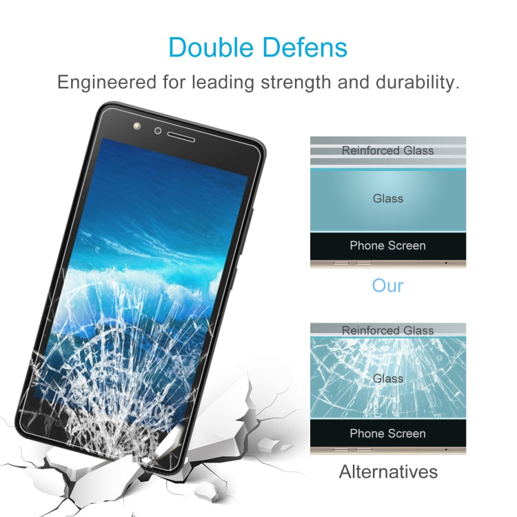 50 PCS 0.26mm 9H 2.5D Tempered Glass Film For Tecno S6