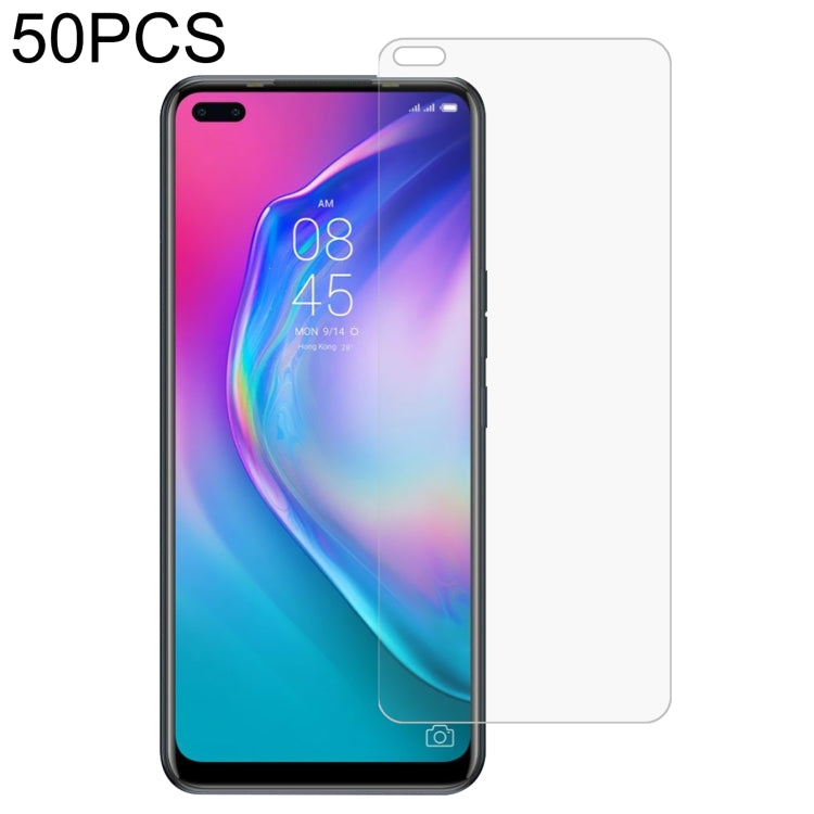 50 PCS 0.26mm 9H 2.5D Tempered Glass Film For Tecno Camon 16 Pro