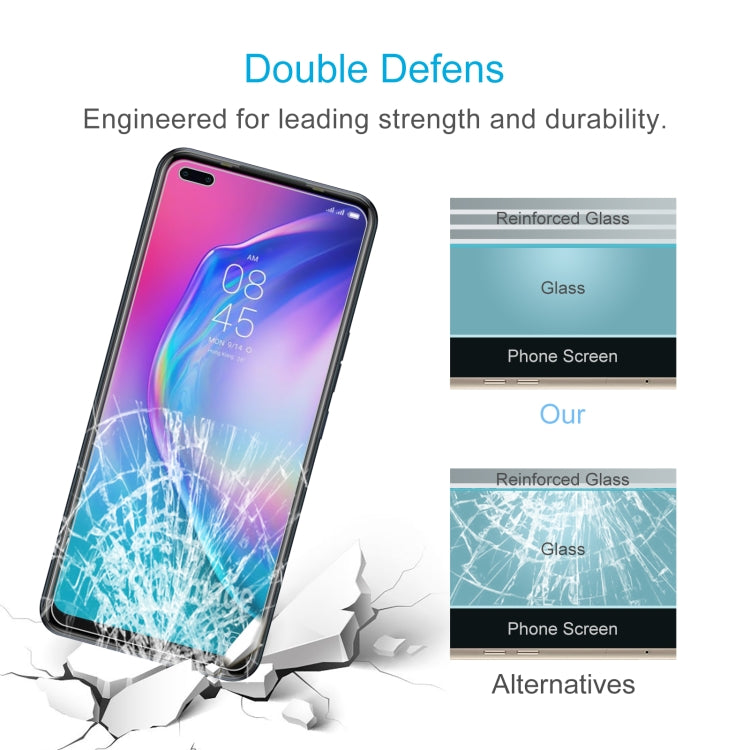 50 PCS 0.26mm 9H 2.5D Tempered Glass Film For Tecno Camon 16 Pro