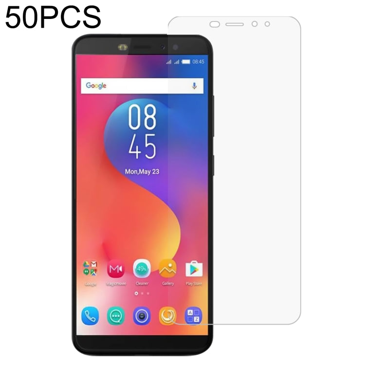 50 PCS 0.26mm 9H 2.5D Tempered Glass Film For Tecno HOT S3
