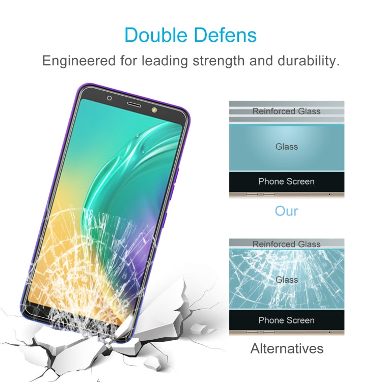 50 PCS 0.26mm 9H 2.5D Tempered Glass Film For Tecno POP 4