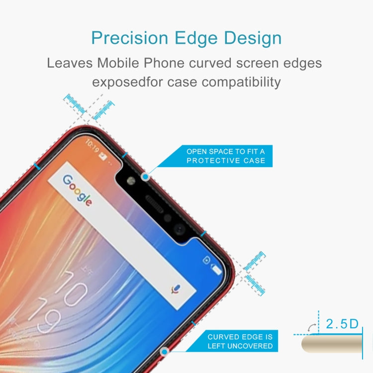 50 PCS 0.26mm 9H 2.5D Tempered Glass Film For Tecno Spark 3 Pro