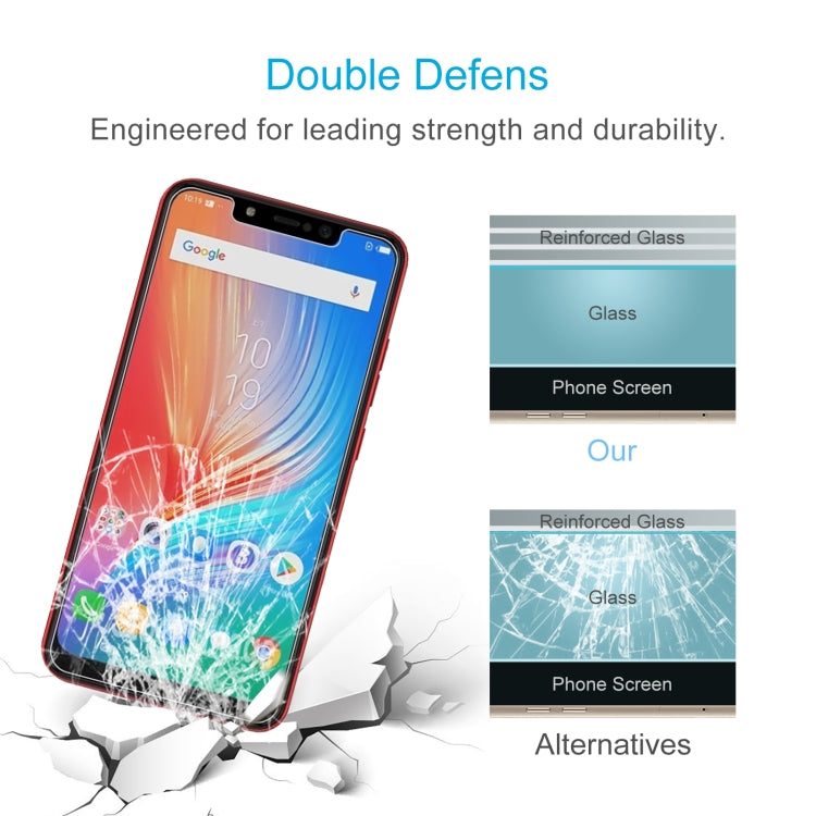 50 PCS 0.26mm 9H 2.5D Tempered Glass Film For Tecno Spark 3 Pro