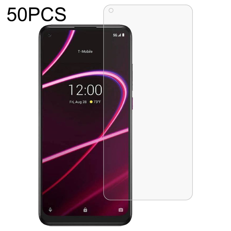 50 PCS 0.26mm 9H 2.5D Tempered Glass Film For T-Mobile REVVL 5G