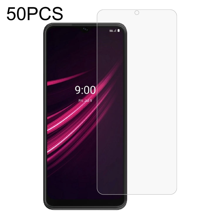 50 PCS 0.26mm 9H 2.5D Tempered Glass Film For T-Mobile REVVL V+ 5G