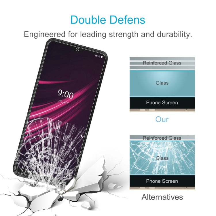 50 PCS 0.26mm 9H 2.5D Tempered Glass Film For T-Mobile REVVL V+ 5G
