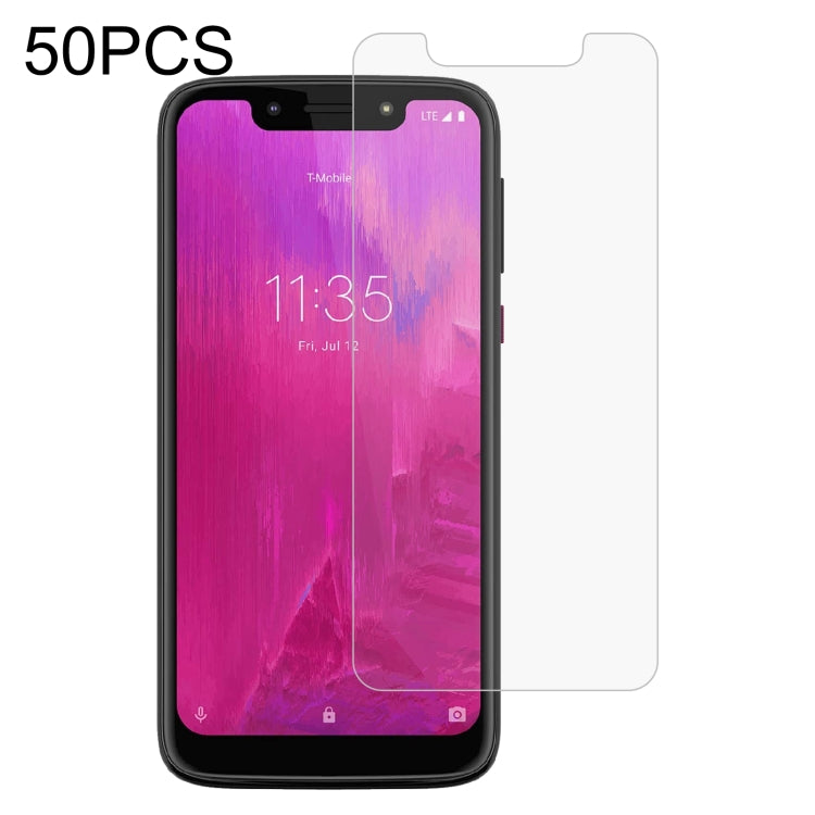 50 PCS 0.26mm 9H 2.5D Tempered Glass Film For T-Mobile Revvlry
