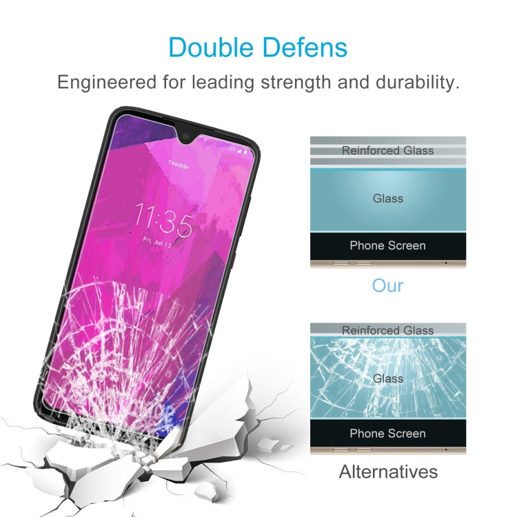50 PCS 0.26mm 9H 2.5D Tempered Glass Film For T-Mobile Revvlry Plus