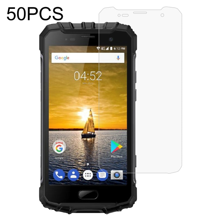 50 PCS 0.26mm 9H 2.5D Tempered Glass Film For Ulefone Armor 2