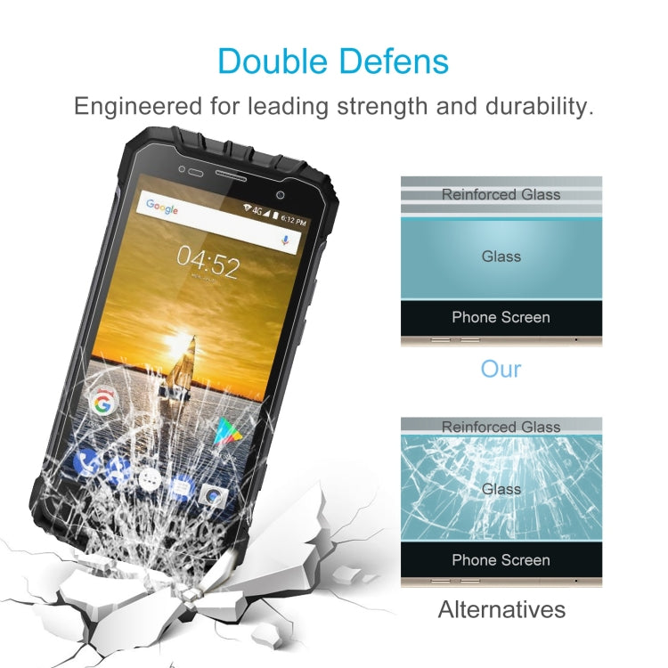 50 PCS 0.26mm 9H 2.5D Tempered Glass Film For Ulefone Armor 2