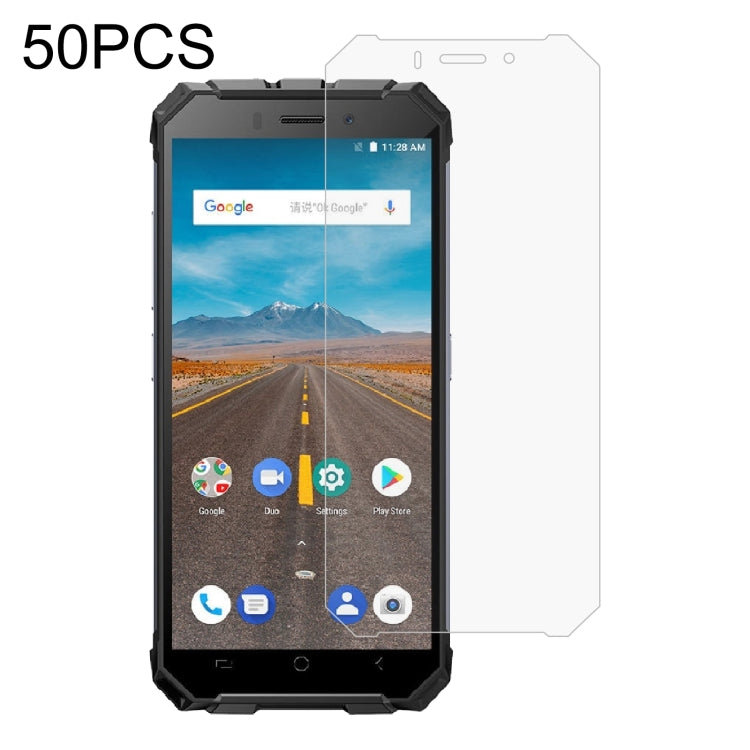 50 PCS 0.26mm 9H 2.5D Tempered Glass Film For Ulefone Armor X