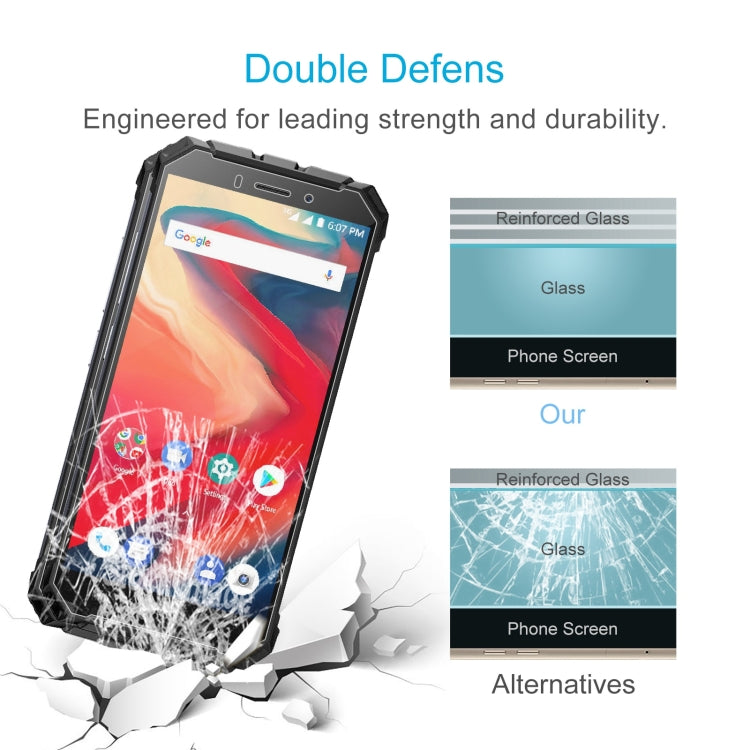 50 PCS 0.26mm 9H 2.5D Tempered Glass Film For Ulefone Armor X2