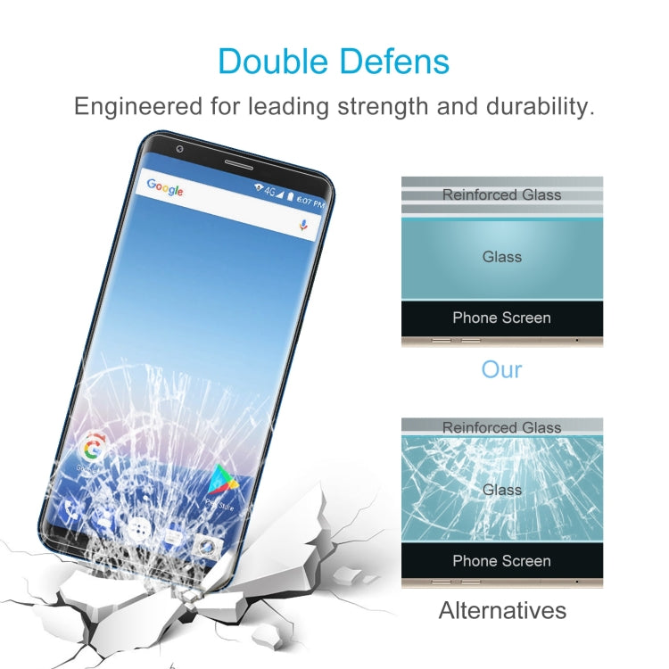 50 PCS 0.26mm 9H 2.5D Tempered Glass Film For Ulefone MIX