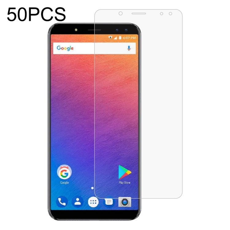 50 PCS 0.26mm 9H 2.5D Tempered Glass Film For Ulefone Power 3