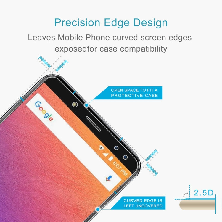 50 PCS 0.26mm 9H 2.5D Tempered Glass Film For Ulefone Power 3