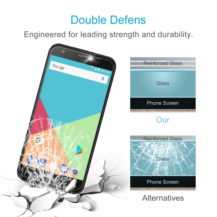 50 PCS 0.26mm 9H 2.5D Tempered Glass Film For Ulefone S7
