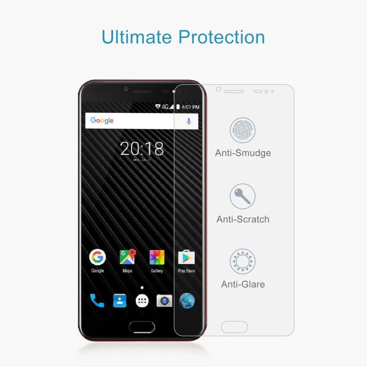 50 PCS 0.26mm 9H 2.5D Tempered Glass Film For Ulefone T1
