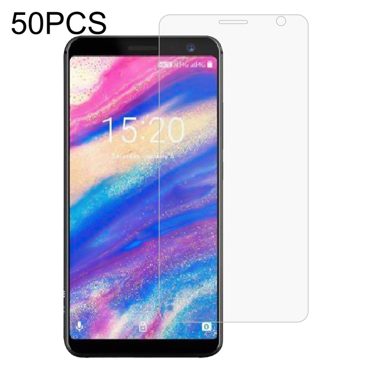 50 PCS 0.26mm 9H 2.5D Tempered Glass Film For Umidigi A1 Pro