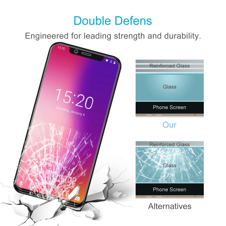 50 PCS 0.26mm 9H 2.5D Tempered Glass Film For Umidigi One Pro