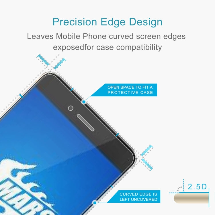 50 PCS 0.26mm 9H 2.5D Tempered Glass Film For Vernee Mars Pro