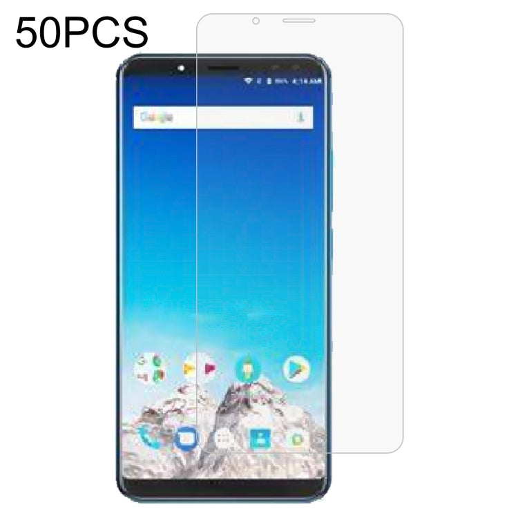 50 PCS 0.26mm 9H 2.5D Tempered Glass Film For Vernee X