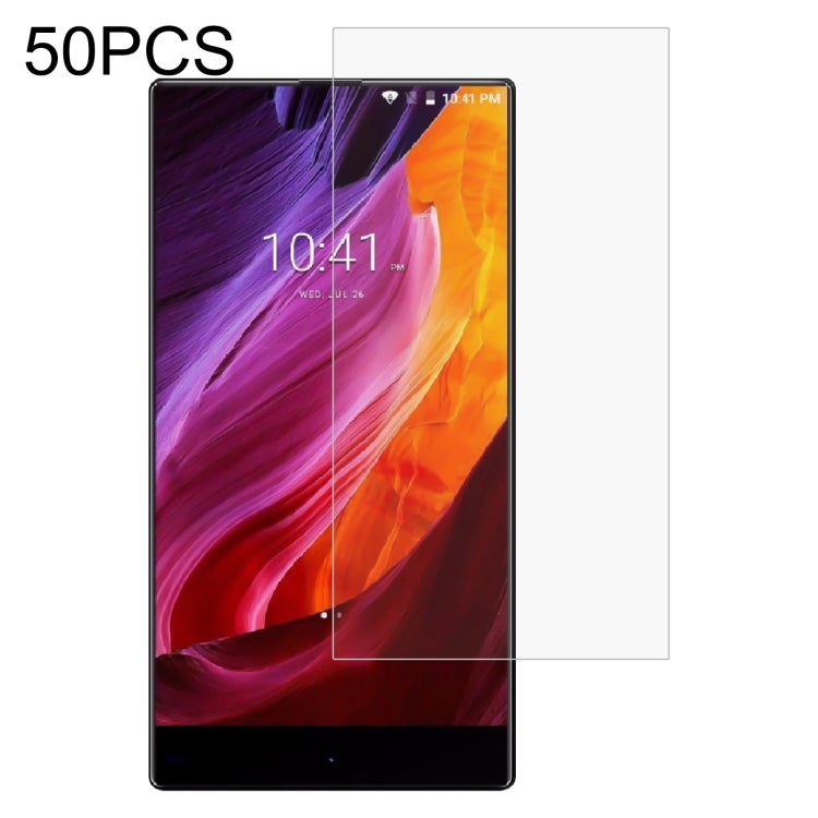 50 PCS 0.26mm 9H 2.5D Tempered Glass Film For VKworld Mix